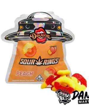 Devour Sour Rings – Peach (1500mg)