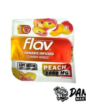 Flav THC Gummies (1000mg) – Peach Rings
