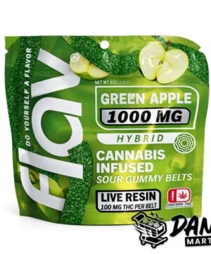 Flav THC Gummies (1000mg) – Green Apple Belts